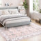 LuxFocus Tapis d'intérieur et d'extérieur, lavable, vintage, antidérapant, résistant à l'eau et aux taches, pour intérieur, salon, chambre à coucher, maison, bureau, 140 x 200 cm, rose