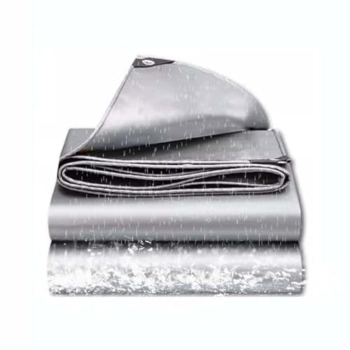 Lona Resistente Impermeable 3x6m, Lonas Impermeable con Ojales De Aluminio, Lona De Polietileno Multiusos para Camping, Barco, Lona De Protección Reforzada para Piscina