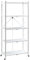 PROREGAL KLAP klappbares Regal mit Rollen | 5 Böden/Fächer | Weiß | Belastbarkeit 250kg | HxBxT 167x72x34cm | Lagerregal Metallregal Klappregal