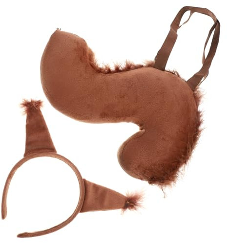 GALPADA 1satz Eichhörnchen Kostümset Plüsch Stirnband Mit Ohren Fake Für Cosplay Partys Auftritte Kreatives Accessoire Für Tierkostüme Aus Hochwertigem Kunstpelz Gefertigt