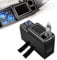 GEARMONSTER Mittelkonsole mit Ablagen Staufach, Mittelkonsole Box mit Getränkehalter, USB-Anschluss, LED-Leuchten, Zigarettenanzünder kompatibel mit VW T5 T6 T6.1, Schwarz