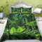FABTOP Tropisch Dschungel Regenwald Bettwäsche Set 135x200cm 3D Dschungel Palmen Blätter Muster Bettbezug Grün Dschungel Botanisch Pflanze Grüne Blätter Bettwäsche (4,135x 200 cm)