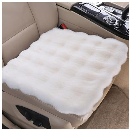 JNNJ Auto Warm Sitzkissen Abdeckung, Auto rutschfest Sitzauflagen Winter, Winter Weicher Komfortable Autositzkissen Warme Sitzauflage Verdickendes Für Autositz, Universal Auto Sitzauflagen(Beige)