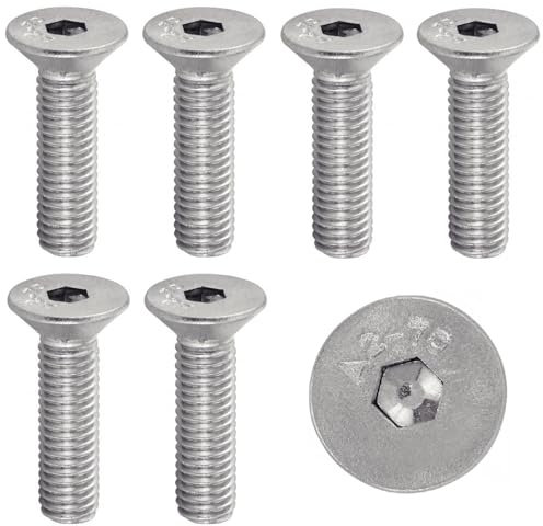Tornillo M3 x 10 mm cabeza avellanada BTR de acero inoxidable A2 | Tornillos FHC de 6 capas huecos (llave allen) ISO 10642 / DIN 7991 | Tornillos inoxidable A2 (V2A/304): lote de 100 unidades