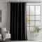 PANOVOUS Privacy Room Divider Curtain - Thermal Insulated Divider Curtains with Hooks, Extra Long Bedroom Divider Drapes for Separation 90W x 108L Inches, Black (1 Panel)