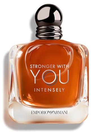 Emporio Armani Stronger With You Intensely Eau de Parfum, Armani Beauty für Herren, Fougère-Amber-Holziger Duft mit Noten von Rosa Pfeffer, Lavendel und Vanille, 150ml