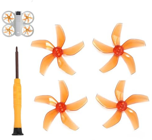 2 Paar Geräuscharme Propeller Kompatibel für DJI NEO, Propeller Leise für DJI NEO, Sicher Mehrfarbig Erhältlich Geräuscharm Schnellspanner Robustes Drohnen Zubehör, Propeller Ersatz Flügel, Orange