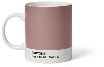 Pantone Tasse à café en porcelaine, passe au lave-vaisselle, 375 ml, or rose 10412