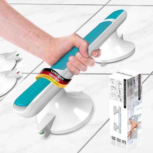 LORESJOY Haltegriffe für Senioren, MAX 120 KG Haltegriff Dusche ohne Bohren, (blue)