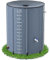 QEENTOE Regenwassertonne Faltbar Wassertank Regenfass mit Ablassventil & Stützstangen Regentonne mit Deckel Regenwassertank Wassertank mit Volumen-Skala Wetterfeste - 500L - Grau - mit Wasserhahn