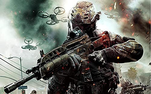 ERUZO 5D-Diamant-Malset zum Selbermachen, Spiel „Call of Duty: Ghosts“, geeignet für die Wanddekoration zu Hause, 40 x 50 cm