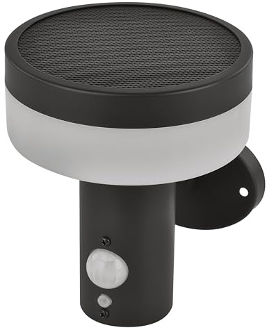 EMOS - Solar LED-Wandleuchte TERION mit Bewegungsmelder für Haus und Garten - wasserdichte Solar Gartenbeleuchtung mit Sensor, Helligkeit 200lm, Warmweiß - Gehäuse aus Edelstahl zur Wandmontage