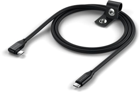 SATECHI Cable USB C a USB C Ángulo Recto 90 Grados 1m, Carga Ultrarrápida 240W, Transferencia de Datos 20Gbps, Vídeo 4K@60Hz, Trenzado, para iPhone, MacBook Air & Pro, Windows, Smartphones Tipo-C