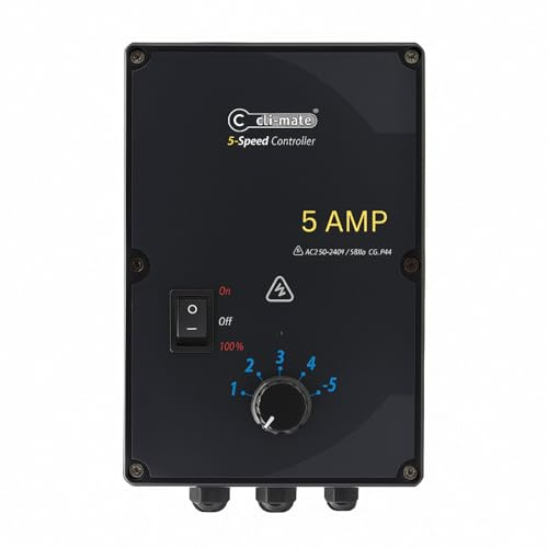 Weedness Cli-Mate 5 Speed Controllers 5A - Klimasteuerung Grow Anbau Indoor Lüfter Box Controller Zelt
