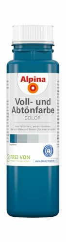 Alpina COLOR Voll- und Abtönfarbe Cool Blue, 0,25 L – Wand- & Abtönfarbe für innen & außen
