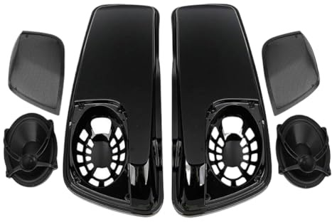 TTxzGUYvX Motorcycle Saddle Bag Lid Speaker 5 Inch X 7 Inch Compatible With Harley-Davidson Touring Electra Road King FLH FLTR FLHX FLHR FLHTK FLHRC FLHT 2014-2023
