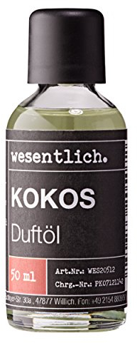 wesentlich. Duftöl Kokos 50ml - feiner Duft für Diffuser und Lampe - als Raumduft oder zur Kerzenherstellung - pure Premium Öle aus Deutschland