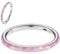 16G Opal Pink 316L Chirurgischer Stahl Clicker Segment Nahtlose Creolen Nase Septum Ring Unisex Knorpel Creolen Conch Helix Piercing 8mm