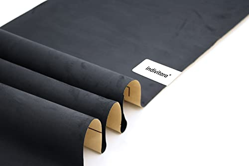 indivitara® Mikrofaserstoff selbstklebend Wildleder Optik Kunstleder Wildlederimitat - Stretch Dehnbar Folie Stoff