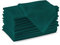 Encasa Baumwollstoffservietten | 12er-Set | Größe 43x43 cm | Smaragd Volltonfarbe | Waschmaschinenfest