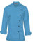 Manteau de chef à manches longues pour femme, idéal pour les services alimentaires, les traiteurs et les professionnels de la cuisine., bleu ciel, S