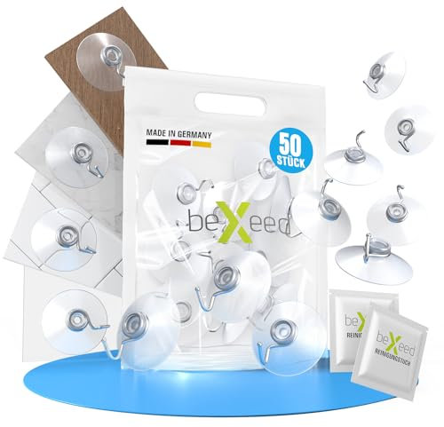 Ganchos con ventosa, 20 mm, 50 unidades, incluye paño de limpieza previo, gancho de succión extrafuerte, ventosas para ventanas, baño, cocina, cristal, espejos, azulejos, sin taladrar (diámetro de 20