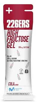 226ERS High Fructose Gel, Sports Energy Gel Koffein, Cola 1 x 80g | 55g hochabsorbierende multitransportable Kohlenhydrate, Maltodextrin & Fruktose 1:0,8, glutenfrei, laktosefrei, vegan