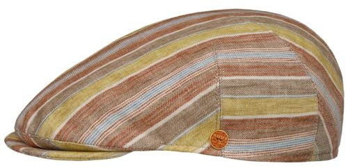 Mayser Sidney Colour Stripes Flatcap Schirmmütze Schiebermütze Damen/Herren - Made in The EU mit Schirm, Futter Sommer Frühling-Sommer - 56 cm bunt