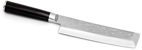 KAI Shun Pro Sho Usuba Couteau à Légumes Japonais longueur de lame 16,5 cm - acier A10 61 (±1) HRC - bois de pakka noir - fabriqué à la main avec biseau unique - Fabriqué au Japon