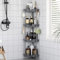 OriwarE Etagere Douche, Etagere Salle de Bain, Porte Savon Douche, Etagere Douche sans Percage (Gris, 4 Tier)