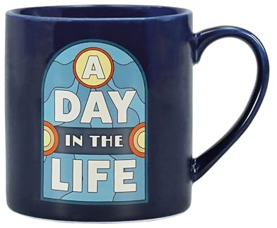 Half Moon Bay Taza de café The Beatles A Day in The Life | Taza de té y taza para papá | Regalos de los Beatles y regalos musicales para hombres | Tazas de té de los Beatles | Taza novedosa | Regalos