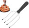Tenedores de carne, asador para asar a la parrilla, tenedores de asado de acero inoxidable | Tenedores antideslizantes para pavo, herramientas de barbacoa de camping, tenedores de asador como repuesto