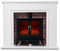 Wrmiehomy Electric Fire and Surround Frame & Chimney, Log Effect Electric Fireplace with 7 Day Programmable Remote Control 7 Flame Colours, 1&2kW Heat Output, Adjustable Temperature, Timer