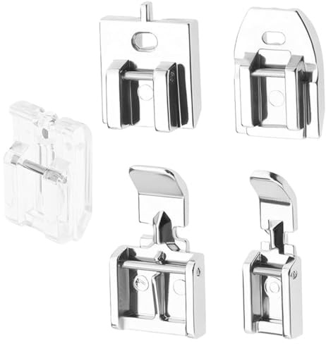 TSUOUKL 5 Pezzi Piedino Cerniera per Macchina da Cucire, Set Piedino per Zip Invisibile Universale, Accessori Compatibili con Singer Brother Janome, Include Modelli 601 7306A per Cucito e Fai-da-te