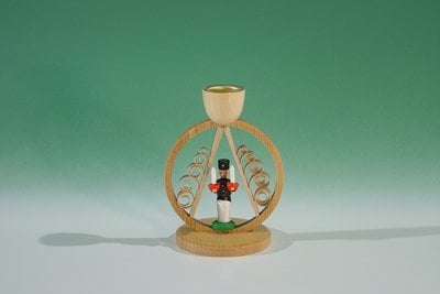 Rudolphs Schatzkiste Kerzenhalter Ring mit Spanbaum und Bergmann Höhe 7,5cm NEU Kerze Kerzenlicht Teelicht Weihnachten Kerzenschmuck Tischschmuck Holzschmuck Holz Seiffen Erzgebirge Dekorati