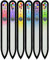 Mont Bleu Set of 5 + 1 free Crystal Nail Files hand decorated with crystals from Swarovski® | Universal Size, Hand Made, Czech Tempered Glass, Lifetime Guaranty