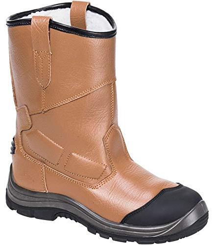 Portwest FT12 Steelite Rigger Boot Steel Toe Cap Slip Oil Faux Fur Lined