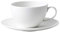 Wedgwood 40023843 Gio Teacup & Saucer Set, Bone China, White