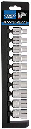 Draper 50201 1/2-Inch Square Drive Multidrive 10 Piece Socket Set