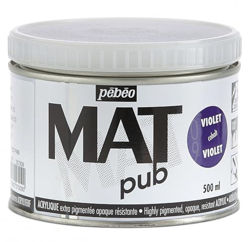 Pebeo Mat Pub, Cobalt Violet, 500ml