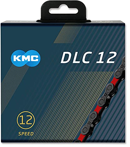 KMC Unisex – Erwachsene DLC 12-Fach Kette 1/2 x11/128, 126 Glieder, rot