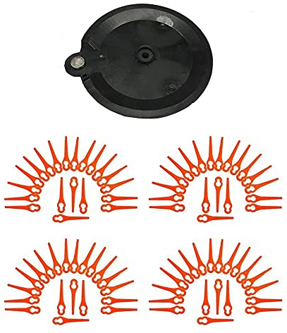 100 Kunststoffmesser, Ersatzmesser, Messer, Schneidplättchen mit Schneidscheibe, passend für Florabest Garten Akku Rasentrimmer FAT 18 B2 - LIDL IAN 95940