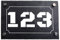 wandmotiv24 Personalisierte Hausnummer Hausnummernschild aus Naturstein Schiefer, auf Schiefertafel, mit individueller Beschriftung Hausnummer in Rahmen M0052