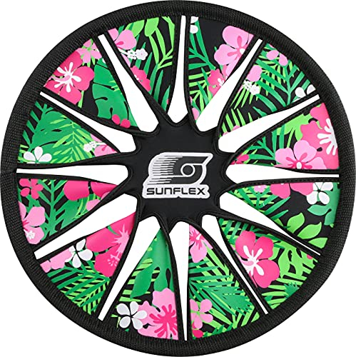 Sunflex Wurfscheibe Venus Tropical Flower | weiche und leichte Flugscheibe für den Strand und den Park | perfekt für Einsteiger und Fortgeschrittene Spieler | extrem robust und für Jede Altersgruppe