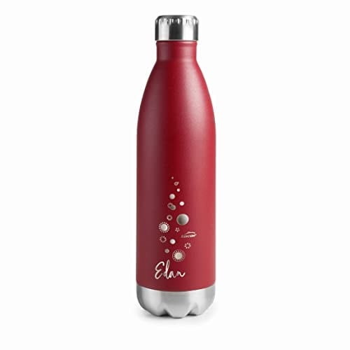 Lacor - Botella de Acero Inoxidable con doble pared, Rojo, 0'75 litros