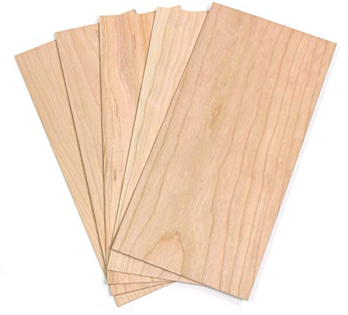 wodewa Holz Furnier Set 2mm Starkfurnier Kirsche 15x14cm 5er Set Sägefurnier Bastelholz Platten Echtholz Holzfurnier zum Basteln Holzplatte Bastelset Modellbau DIY