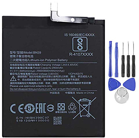 ELLENNE Batterie compatible avec XIAOMI REDMI Mi Play BN39 3000 MAH avec kit de démontage inclus