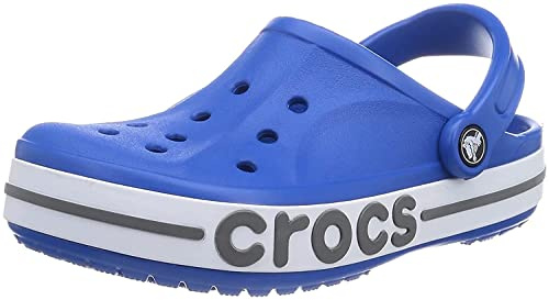 Crocs Bayaband Clogs für Damen und Herren mit Fersenriemen für sicheren Halt 38-39 EU Bright Cobalt/Slate Grey