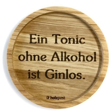 Holzuntersetzer Kaffeepause