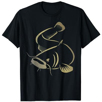 Angler Wels Angeln Zubehör Waller Angelfreunde T-Shirt